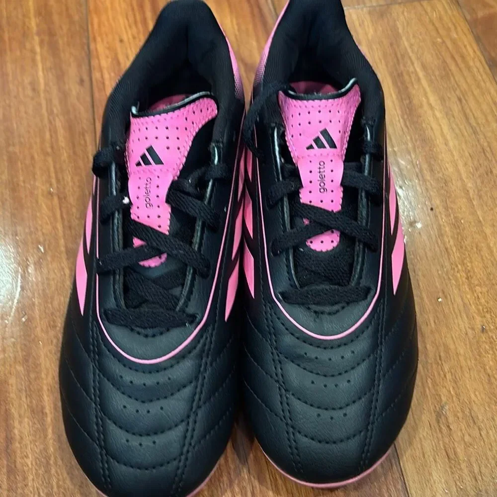 Adidas Goletto Kids Soccer Cleats Black Pink Youth Size 2